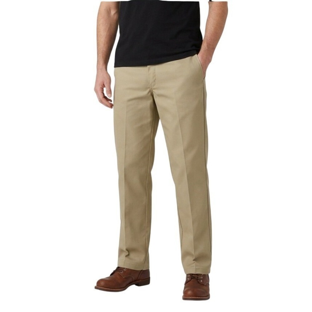Dickies 874 Original Fit Pants Mens 38x30 Khaki Work Chino Flat Front Casual Fit